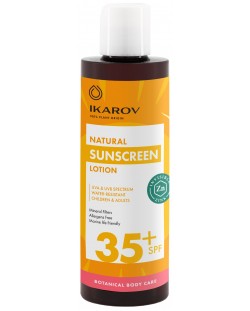 Ikarov Натурален слънцезащитен лосион с невидим цинк, SPF35+, 200 ml